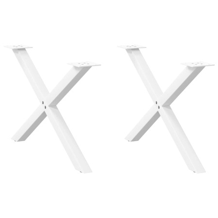 Patas de mesa de centro forma X 2uds acero blanco 70x(42-43) cm de , Patas para mesas - Ref: Foro24-4012905, Precio: 58,67 €,...