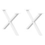 Patas de mesa de centro forma X 2uds acero blanco 70x(42-43) cm de , Patas para mesas - Ref: Foro24-4012905, Precio: 58,67 €,...