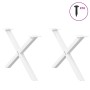 Patas de mesa de centro forma X 2uds acero blanco 70x(42-43) cm de , Patas para mesas - Ref: Foro24-4012905, Precio: 58,67 €,...