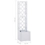 Arriate con enrejado y sistema de riego automático blanco de vidaXL, Maceteros y jardineras - Ref: Foro24-313963, Precio: 119...