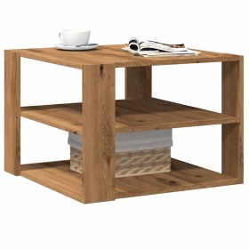 Mesa de centro madera ingeniería roble artesanal 58x58x40 cm de , Mesas de centro - Ref: Foro24-856497, Precio: 48,04 €, Desc...