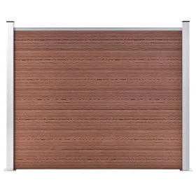 Panel de valla WPC marrón 180x146 cm de vidaXL, Paneles de vallas - Ref: Foro24-148980, Precio: 413,22 €, Descuento: %