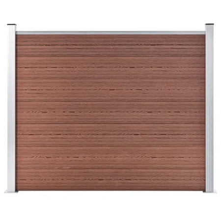 Panel de valla WPC marrón 180x146 cm de vidaXL, Paneles de vallas - Ref: Foro24-148980, Precio: 413,22 €, Descuento: %