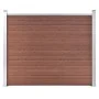 Panel de valla WPC marrón 180x146 cm de vidaXL, Paneles de vallas - Ref: Foro24-148980, Precio: 413,22 €, Descuento: %