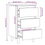 Mesita de noche madera de ingeniería envejecida 40x35x69 cm de , Mesitas de noche - Ref: Foro24-856420, Precio: 62,86 €, Desc...