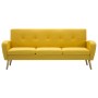 Sofá de 3 plazas de tela amarillo en Sofás | Comprar online en Foru.es