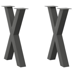 Patas para mesa comedor forma X 2uds antracita 50x(72-73) cm de , Patas para mesas - Ref: Foro24-4012970, Precio: 107,36 €, D...