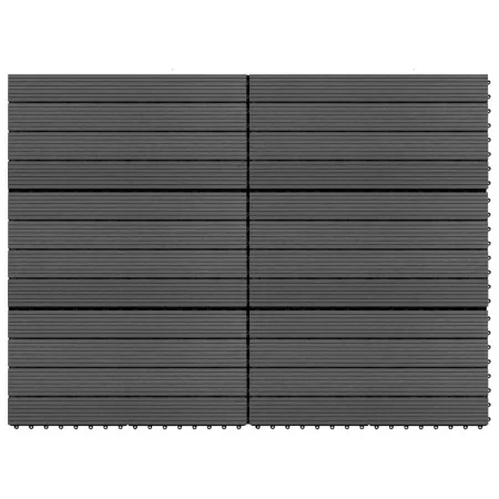 Baldosas de porche 6 uds WPC negro 60x30 cm 1,08 m² de vidaXL, Suelos y moquetas - Ref: Foro24-149029, Precio: 63,83 €, Descu...