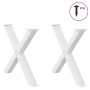 Patas para mesa de comedor en forma de X 2 uds acero blanco de , Patas para mesas - Ref: Foro24-4012985, Precio: 116,20 €, De...