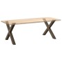 Patas para mesa comedor forma X 2uds acero natural 90x(72-73)cm de , Patas para mesas - Ref: Foro24-4012987, Precio: 116,60 €...