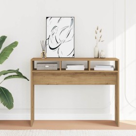 Mesa consola madera de ingeniería roble artesanal 105x30x80 cm de , Mesas auxiliares - Ref: Foro24-856623, Precio: 56,75 €, D...