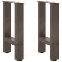 Patas para mesa de centro de acero natural 2 uds 38x(42-43) cm de , Patas para mesas - Ref: Foro24-4013279, Precio: 57,57 €, ...