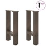 Patas para mesa de centro de acero natural 2 uds 38x(42-43) cm de , Patas para mesas - Ref: Foro24-4013279, Precio: 57,57 €, ...