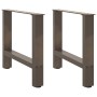Patas para mesa de centro de acero natural 2 uds 60x(42-43) cm de , Patas para mesas - Ref: Foro24-4013287, Precio: 65,61 €, ...