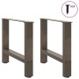 Patas para mesa de centro de acero natural 2 uds 60x(42-43) cm de , Patas para mesas - Ref: Foro24-4013287, Precio: 65,61 €, ...