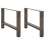 Patas para mesa de centro de acero natural 2 uds 70x(42-43) cm de , Patas para mesas - Ref: Foro24-4013291, Precio: 69,20 €, ...