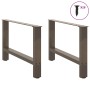 Patas para mesa de centro de acero natural 2 uds 70x(42-43) cm de , Patas para mesas - Ref: Foro24-4013291, Precio: 69,20 €, ...