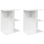 Mesitas de noche 2 uds madera de ingeniería blanco 46,5x29x61cm de , Mesitas de noche - Ref: Foro24-858651, Precio: 53,92 €, ...