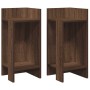 Mesas auxiliares 2 uds con estante marrón roble 25,5x27x60 cm de , Mesas auxiliares - Ref: Foro24-858555, Precio: 41,48 €, De...