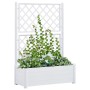 Jardinera con enrejado PP blanca 100x43x142 cm de vidaXL, Maceteros y jardineras - Ref: Foro24-313983, Precio: 130,23 €, Desc...
