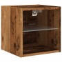 Muebles de TV de pared con luces LED 2 uds envejecida de , Muebles TV - Ref: Foro24-857673, Precio: 44,09 €, Descuento: %