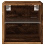 Muebles de TV de pared con luces LED 2 uds envejecida de , Muebles TV - Ref: Foro24-857673, Precio: 44,09 €, Descuento: %