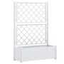 Jardinera con enrejado PP blanca 100x43x142 cm de vidaXL, Maceteros y jardineras - Ref: Foro24-313983, Precio: 130,23 €, Desc...