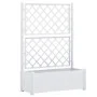 Jardinera con enrejado PP blanca 100x43x142 cm de vidaXL, Maceteros y jardineras - Ref: Foro24-313983, Precio: 135,76 €, Desc...