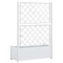Jardinera con enrejado PP blanca 100x43x142 cm de vidaXL, Maceteros y jardineras - Ref: Foro24-313983, Precio: 130,23 €, Desc...