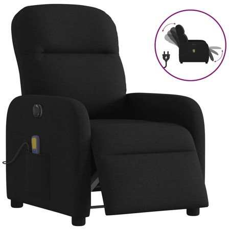 Sillón reclinable de masaje eléctrico tela negro de , Sillones - Ref: Foro24-3302964, Precio: 235,05 €, Descuento: %