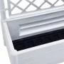 Jardinera con enrejado PP blanca 100x43x142 cm de vidaXL, Maceteros y jardineras - Ref: Foro24-313983, Precio: 135,76 €, Desc...