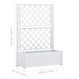 Jardinera con enrejado PP blanca 100x43x142 cm de vidaXL, Maceteros y jardineras - Ref: Foro24-313983, Precio: 130,23 €, Desc...