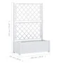 Jardinera con enrejado PP blanca 100x43x142 cm de vidaXL, Maceteros y jardineras - Ref: Foro24-313983, Precio: 135,76 €, Desc...