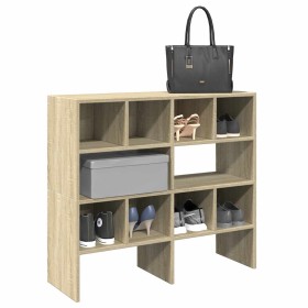Zapateros 2 uds apilables roble sonoma 89,5x30x40 cm de , Organizadores de vestidores y perchas de barra - Ref: Foro24-858844...