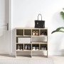 Zapateros 2 uds apilables roble sonoma 89,5x30x40 cm de , Organizadores de vestidores y perchas de barra - Ref: Foro24-858844...