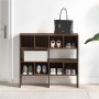 Zapateros 2 uds apilables roble marrón 89,5x30x40 cm de , Organizadores de vestidores y perchas de barra - Ref: Foro24-858852...