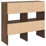 Zapateros 2 uds apilables roble marrón 89,5x30x40 cm de , Organizadores de vestidores y perchas de barra - Ref: Foro24-858852...