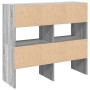 Zapateros 2 uds apilables gris sonoma 89,5x30x40 cm de , Organizadores de vestidores y perchas de barra - Ref: Foro24-858850,...