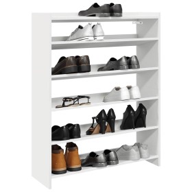Mueble zapatero madera contrachapada blanco 80x25x100 cm de , Zapateros y organizadores de calzado - Ref: Foro24-859896, Prec...
