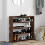 Mueble zapatero madera contrachapada marrón roble 80x25x81 cm de , Zapateros y organizadores de calzado - Ref: Foro24-859911,...