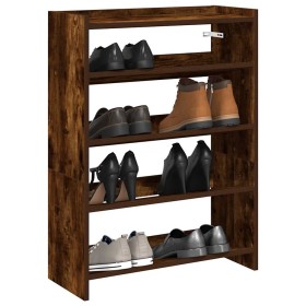 Zapatero madera contrachapada roble ahumado 60x25x81 cm de , Zapateros y organizadores de calzado - Ref: Foro24-859882, Preci...