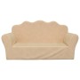 Sofá infantil de 2 plazas de felpa suave color crema de , Mobiliario para bebés y niños pequeños - Ref: Foro24-357049, Precio...