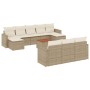 Set de sofás de jardín 11pzas con cojines ratán sintético beige en Conjuntos de jardín | Comprar online en Foru.es