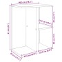 Mesita de noche madera de ingeniería madera vieja 46,5x29x61 cm de , Mesitas de noche - Ref: Foro24-858664, Precio: 32,90 €, ...