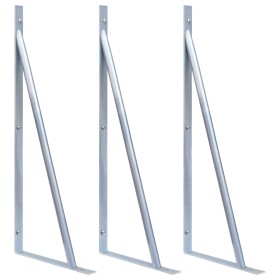 Soportes para postes de valla 3 unidades acero galvanizado de vidaXL, Accesorios para rejas y vallas - Ref: Foro24-148989, Pr...