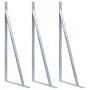 Soportes para postes de valla 3 unidades acero galvanizado de vidaXL, Accesorios para rejas y vallas - Ref: Foro24-148989, Pr...