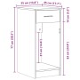 Torre de ordenador con cajón roble sonoma 35x45x77 cm de , Escritorios - Ref: Foro24-858742, Precio: 61,23 €, Descuento: %