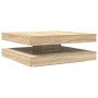 Mesa de centro giratoria 360 grados roble sonoma 90x90x34,5 cm de , Mesas de centro - Ref: Foro24-3321353, Precio: 147,06 €, ...