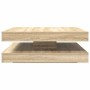Mesa de centro giratoria 360 grados roble sonoma 90x90x34,5 cm de , Mesas de centro - Ref: Foro24-3321353, Precio: 147,06 €, ...