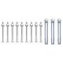 Soportes para postes de valla 3 unidades acero galvanizado de vidaXL, Accesorios para rejas y vallas - Ref: Foro24-148989, Pr...